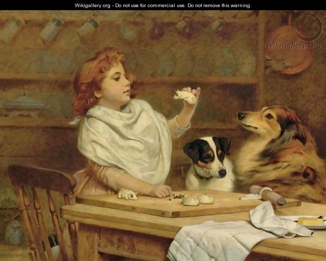 The Litte Baker With Her Two Assistants - Charles Burton Barber