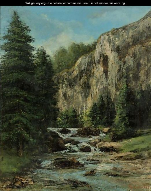 Etude Pour Paysage Au Torrent - Gustave Courbet