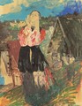 Peasant Woman In The Village - Philip Andreevich Maliavin