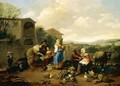 A Market Scene In An Italianate Landscape - Hendrik Mommers
