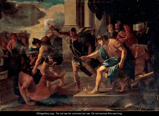 David Learning Of The Death Of Saul - Roman School
