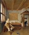 The Interior Of A Dutch House With A Seated Cavalier Holding An Upturned Wineglass - Issac Koedyck (Koedijck)