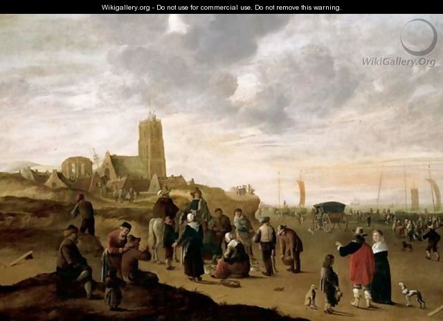 A View Of The Beach Of Scheveningen - Cornelis Beelt