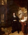 Portrait Of A Gentleman, Full Length, Sitting In His Study Said To Be The Scholar Nicolaes Heinsius (1620-1681) - (after) Nicolaes Maes