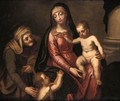 The Madonna And Child With The Infant Saint John The Baptist And Saint Anne - Venetian School