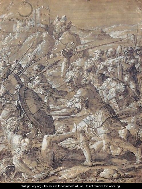 Roman Battle Scene - (after) Pieter Coecke Van Aelst