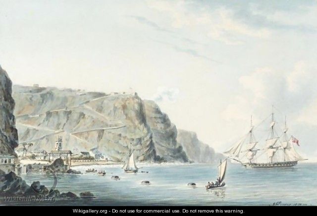 Frigate Off Jamestown, St Helena - John Thomas Serres