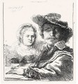 Self Portrait With Saskia 2 - Rembrandt Van Rijn
