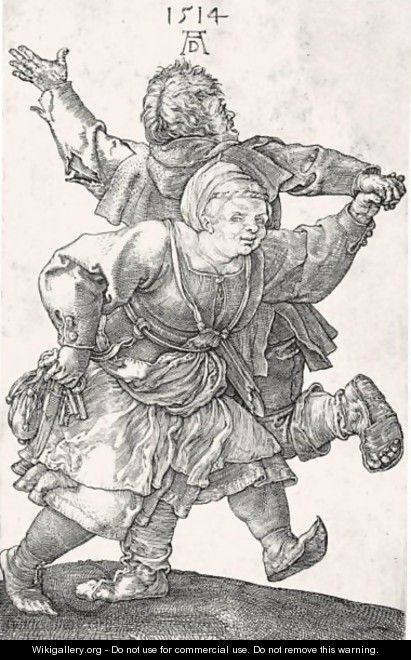 The Peasant Couple Dancing - Albrecht Durer