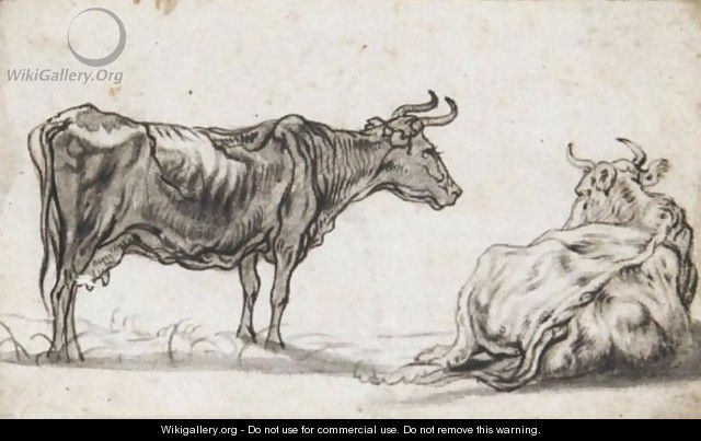 Study Of Two Cows - Aelbert Cuyp