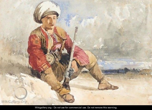 An Armed Tribesman At Xanthus - William James Muller