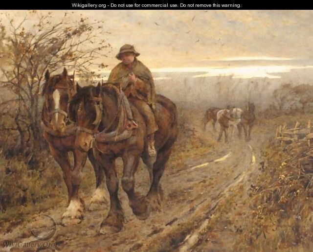 The Weary Beasts Returning Frae The Plough - Harold Swanwick