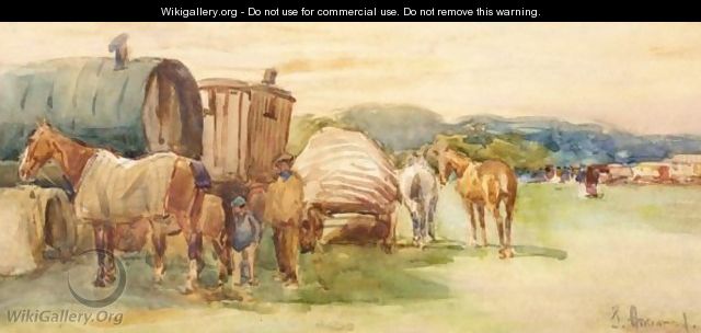 Gypsy Caravans And Horses - John Atkinson