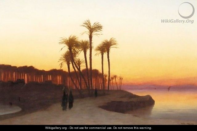 Evening On The Nile - Charles Théodore Frère