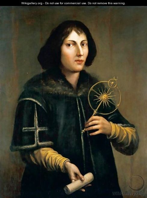Portrait Of Nicolas Copernicus (1473-1543), Three-Quarter Length, Holding An Astrolabe And A Rolled Parchment - Italian School