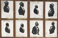 8 Various Painted Silhouttes Of Students - German School