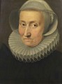A Portrait Of A Lady, Said To Be Maria Pypelinckx, Bust Length, Wearing A Black Dress, A White Lace Collar And A White Headdress - Flemish School