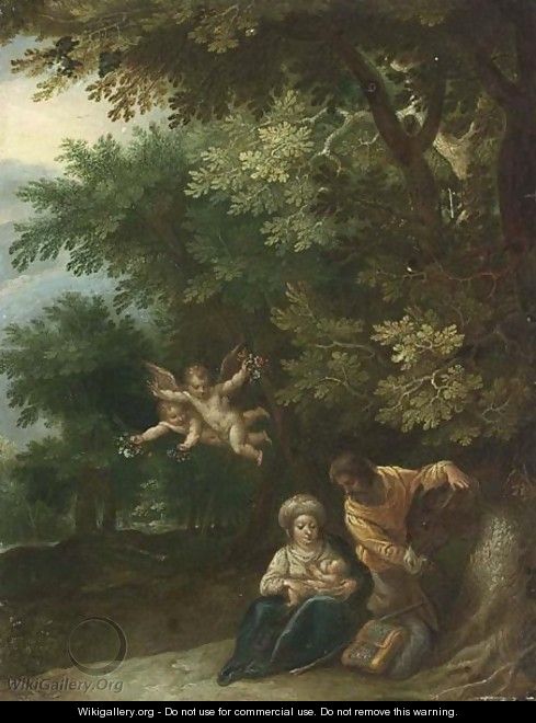 The Rest On The Flight To Egypt - (after) Jan The Elder Brueghel