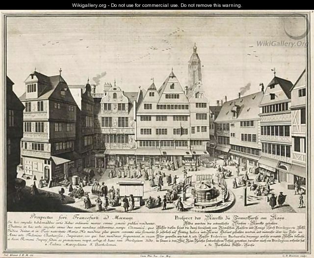 6 Engravings Of Thecity Of Frankfort. Together With One Other Engraving. - German School