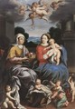 The Madonna And Child Together With Saint Anne And Putti - German School