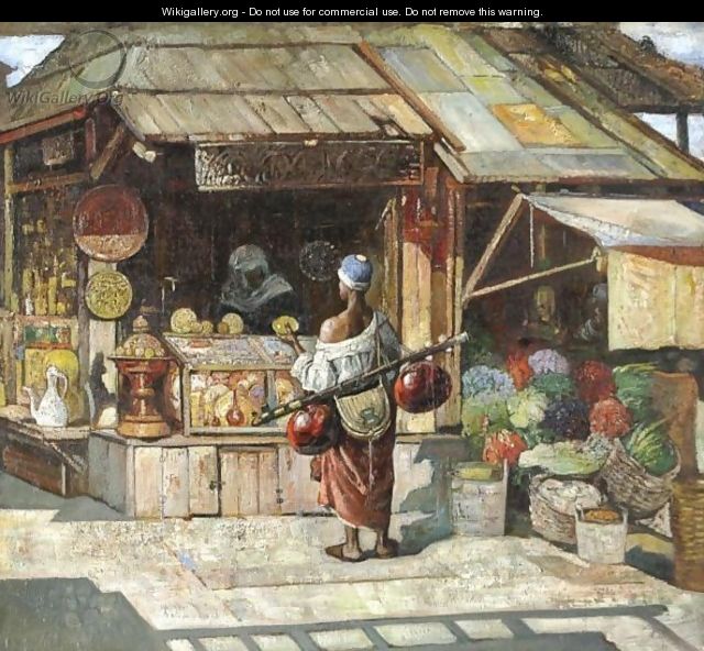 An Arab Marketplace - Gyula Tornai