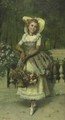 An Elegant Lady In The Park - Pompeo Massani