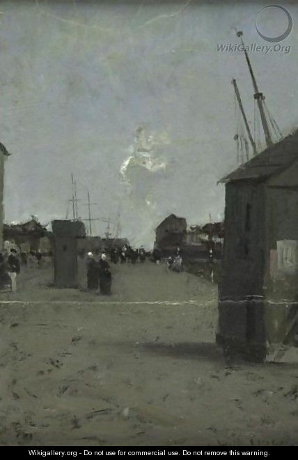 Along The Pier, Trouville - Luigi Loir