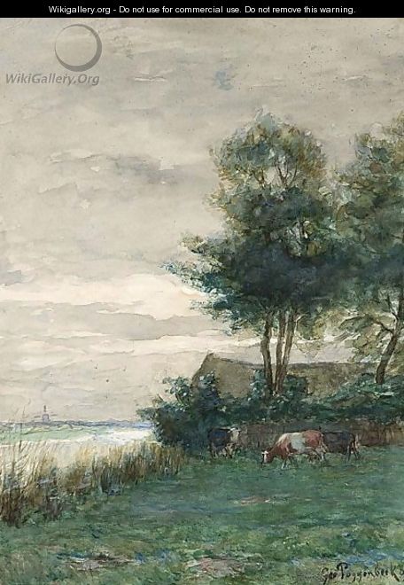 Cows In A Polder Landscape - Geo Poggenbeek
