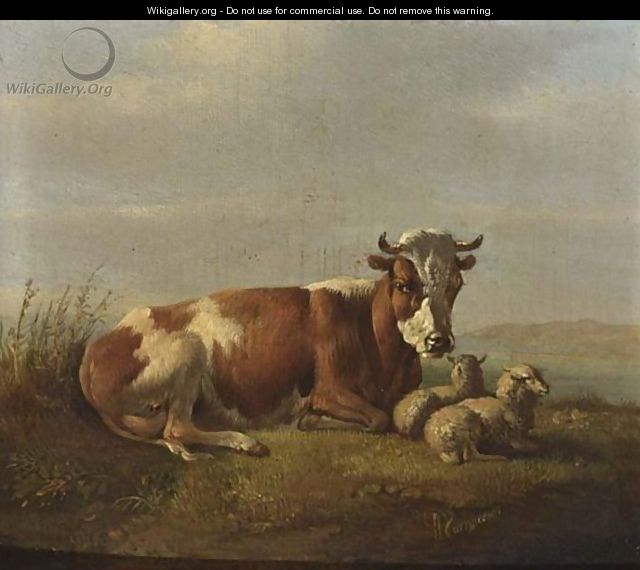 Cattle In A Landscape - Albertus Verhoesen