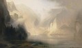 A View Of A Lake In The Mist - Karl Heilmayer