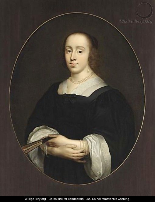 Portrait Of An Elegant Lady - Johann Heinrich Schroder
