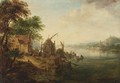 An Extensive River Landscape - (after) Johann Georg Schutz