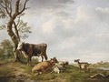 Cattle In A Meadow - Louis Pierre Verwee