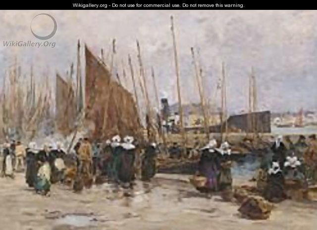 A Fish Market In Brittany - Fernand Marie Eugene Legout-Gerard