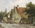 Villagers In The Streets Of A Dutch Town 4 - Adrianus Eversen