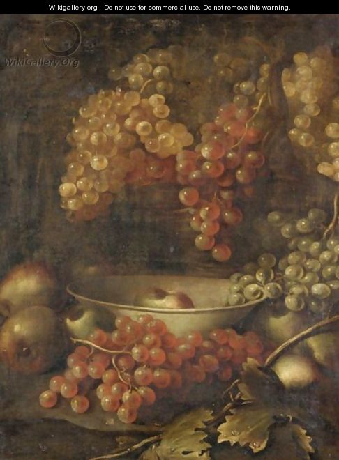 Still Life Of Grapes And Apples - (after) William Sartorius