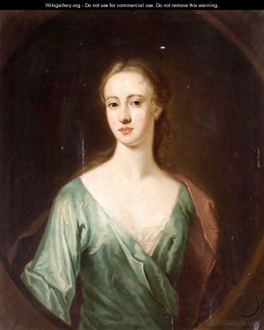 Portrait Of A Lady, Said To Be Mrs Mcfarlane, Daughter Of Lord Halbett Of Pitfirrane - (after) William Aikman