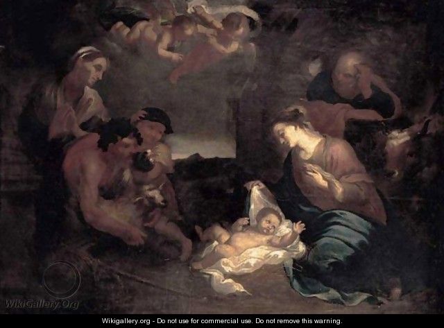 The Adoration Of The Shepherds - (after) Giovanni Benedetto Castiglione