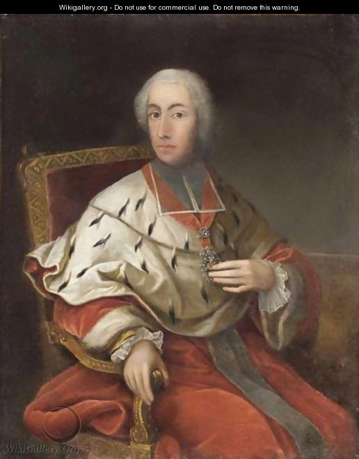 Portrait Of Cardinal Clement Augustus Von Wittelsbach, Archbishop Elector Of Cologne (1723-61) - (after) Georg Desmarees