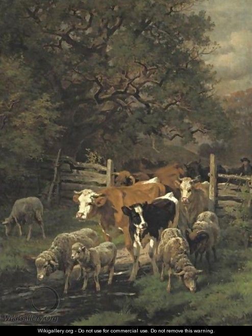 A Drover Driving Livestock - Paul Weber