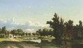A Sunlit River Landscape - Jacob Jan van der Maaten