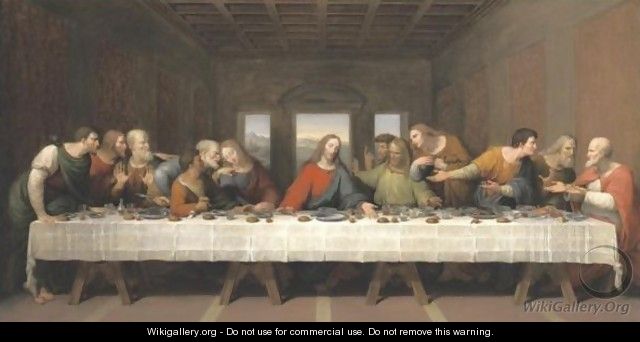 19th Century The Last Supper, After Leonardo Da Vinci - Continental School