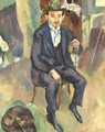 L'Homme Au Chien (Portrait D'Un Peintre Allemand) - Jules Pascin