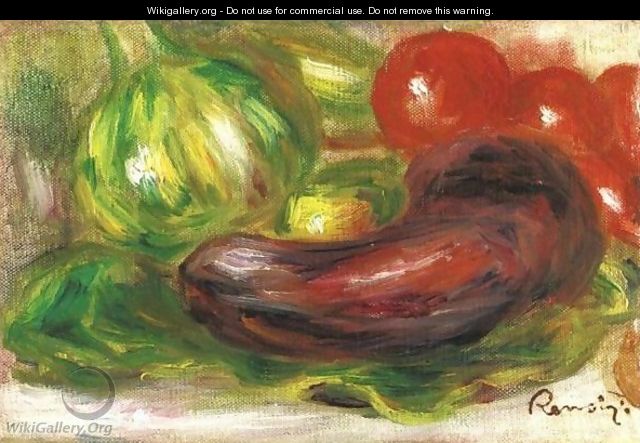 Courgettes, Tomates Et Aubergine - Pierre Auguste Renoir