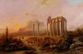 View Of The Olympieum And The Acropolis - Albert Rieger