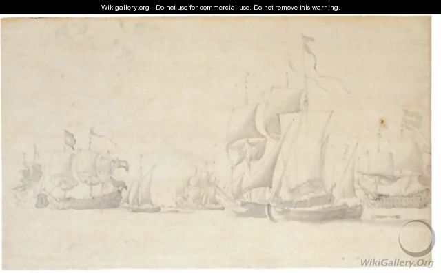Dutch Shipping Under Sail - Willem van de, the Elder Velde