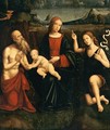 Madonna Col Bambino Tra I Ss. Girolamo E Giovanni Battista Inginocchiati - French School