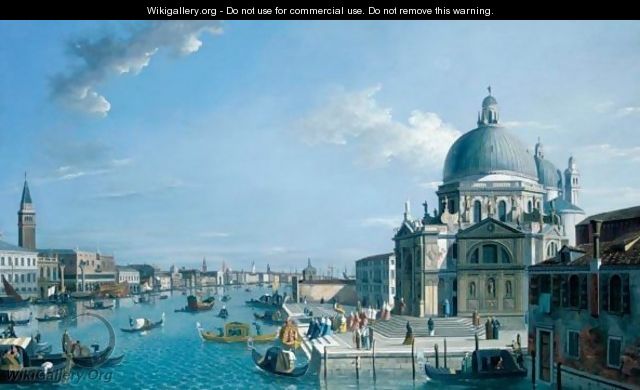 A Procession Of The Doge And His Entourage Entering The Church Of Santa Maria Della Salute On The Grand Canal, Venice - William James