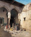 Devant La Mosquee - Emile Regnault de Maulmain