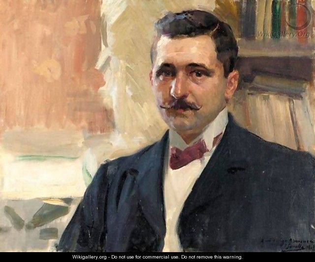Retrato Del Pintor D. Felipe Abarzuza (Portrait Of The Painter D. Felipe Abarzuza) - Joaquin Sorolla y Bastida
